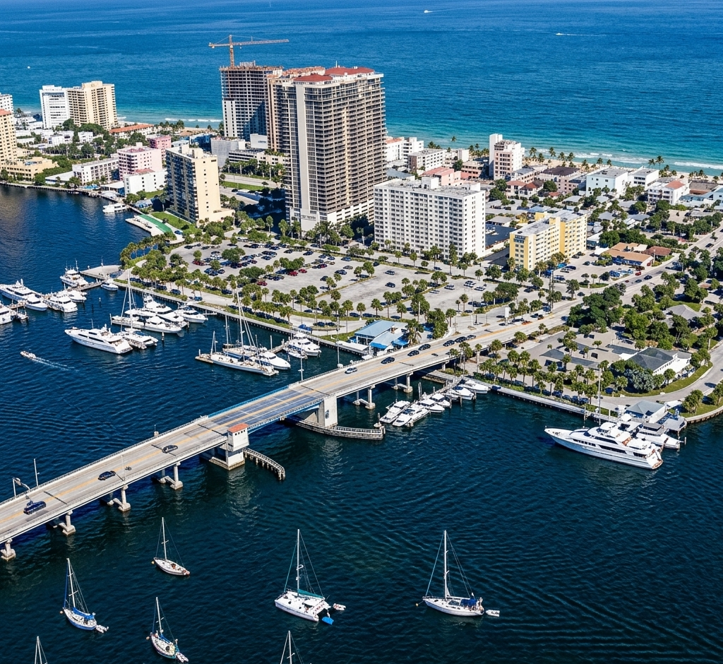 Aerial of Las Marina and Anchorage